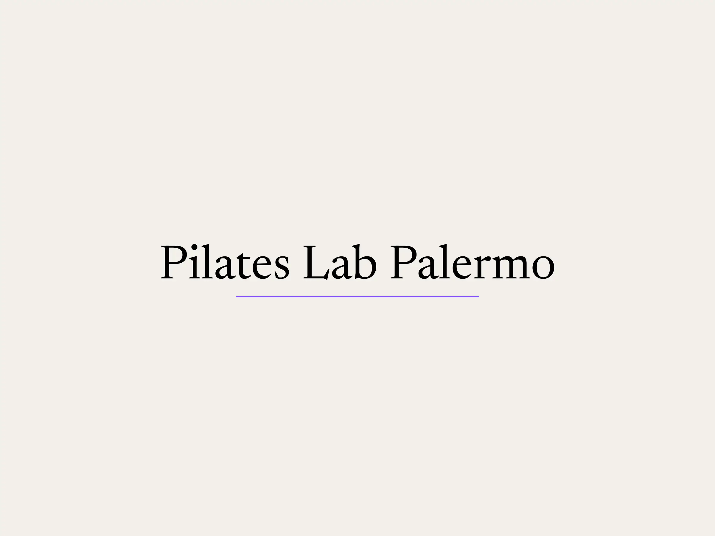 Pilates Lab Palermo — Pilates Lab Palermo