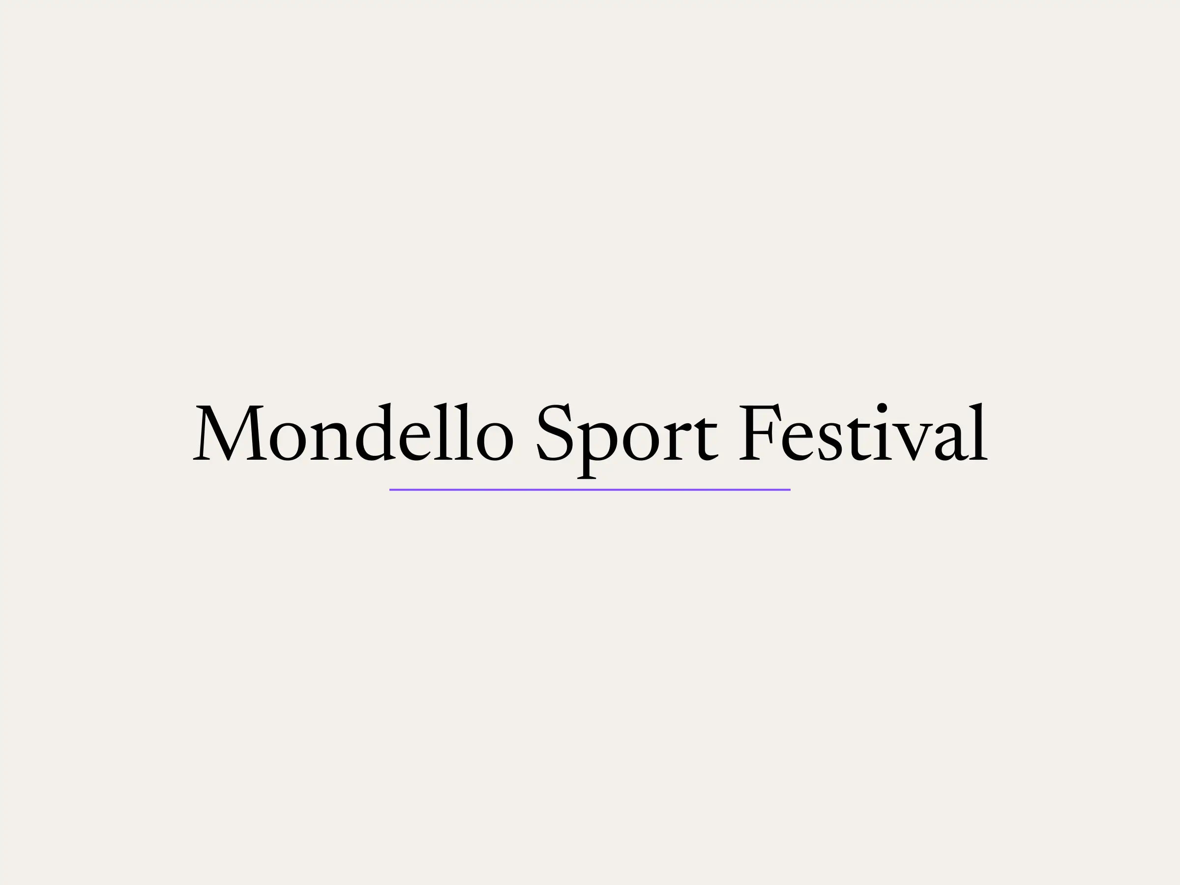 Mondello Sport Festival — Mondello Sport Festival